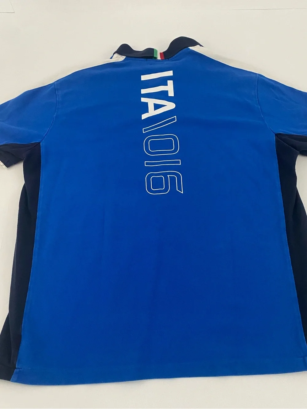 POLO by Ralph Lauren Italia Polo Shirt Blue Custom Shirt Size Large